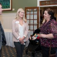 People talking at event